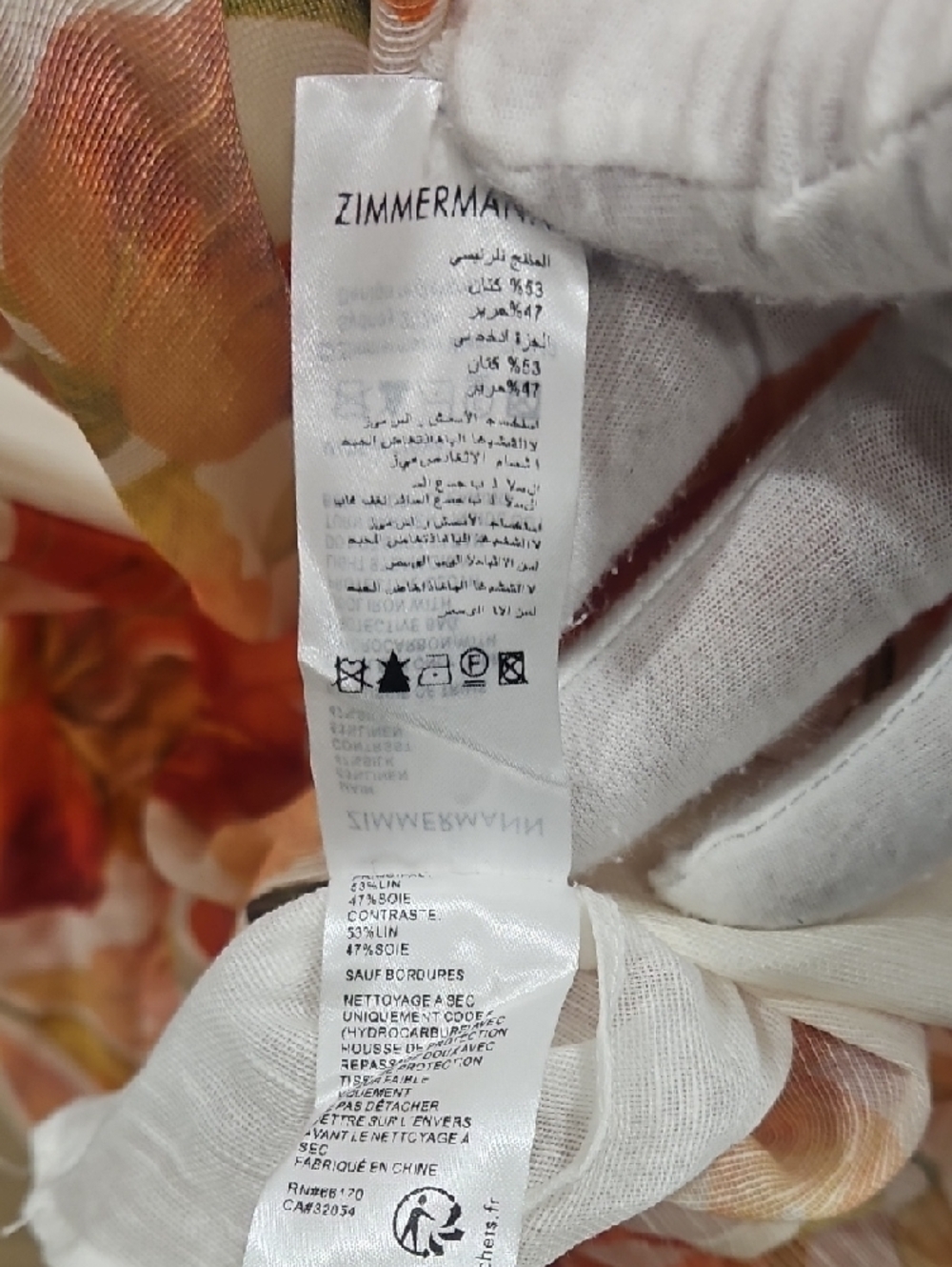 Zimmermann White Camisole with Orange Floral Print - Picture 4 of 7